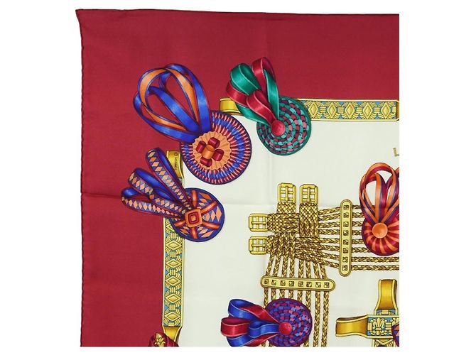 Hermès HERMES Carré 90 Sciarpa "LES RUBANS DU CHEVAL" Seta Multicolore Autentica BA12984V - vista 2