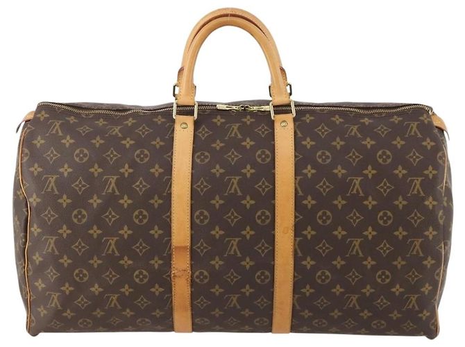 LOUIS VUITTON Monogram Keepall 55 Boston Bag M41424 LV Auth 171243A Monogramma - vista 2