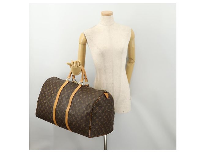 LOUIS VUITTON Monogram Keepall 55 Boston Bag M41424 LV Auth 171243A Monogramma - vista 22