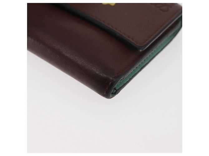LOEWE LOEWE �~ Studio Ghibli Suswatari Cartera de Cuero Marrón Oro Auth 167360A Castaño Dorado - vista 14