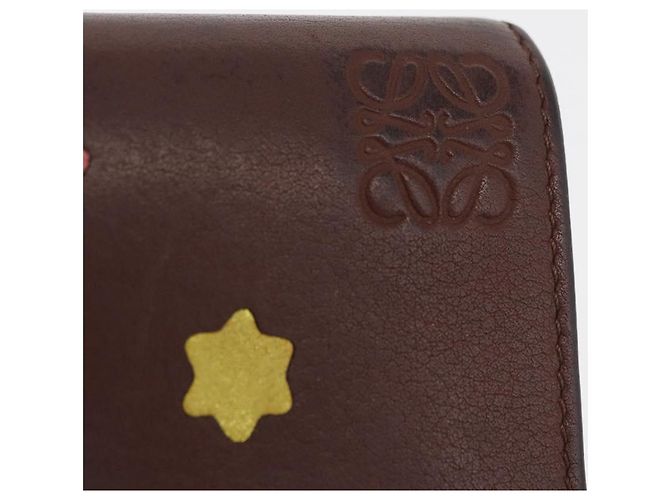 LOEWE LOEWE �~ Studio Ghibli Suswatari Cartera de Cuero Marrón Oro Auth 167360A Castaño Dorado - vista 18