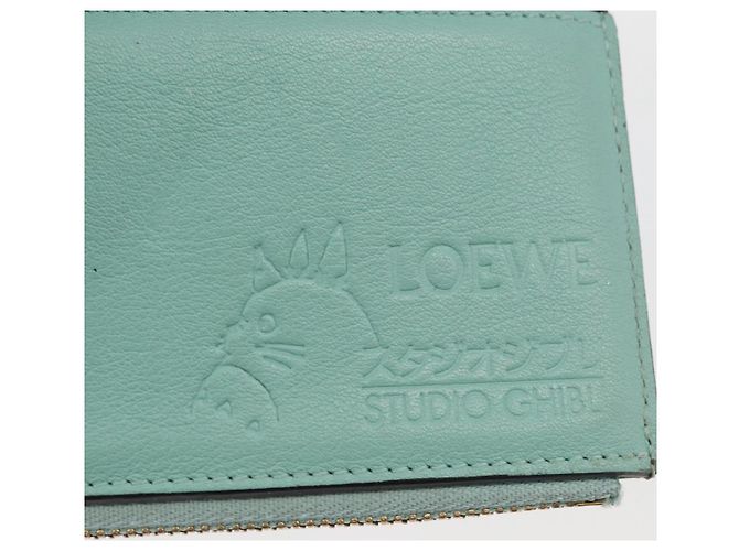 LOEWE LOEWE �~ Studio Ghibli Suswatari Cartera de Cuero Marrón Oro Auth 167360A Castaño Dorado - vista 19