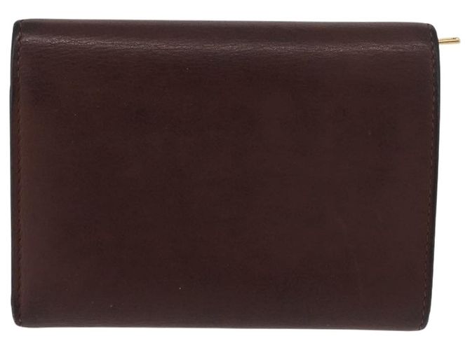 LOEWE LOEWE �~ Studio Ghibli Suswatari Cartera de Cuero Marrón Oro Auth 167360A Castaño Dorado - vista 2