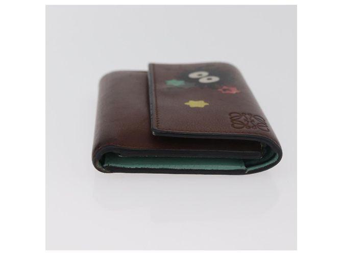 LOEWE LOEWE �~ Studio Ghibli Suswatari Cartera de Cuero Marrón Oro Auth 167360A Castaño Dorado - vista 3