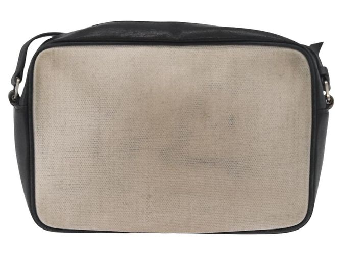 Borsa a Spalla SAINT LAURENT in Tela Cerata Silver Beige Auth bs35257 Argento - vista 2