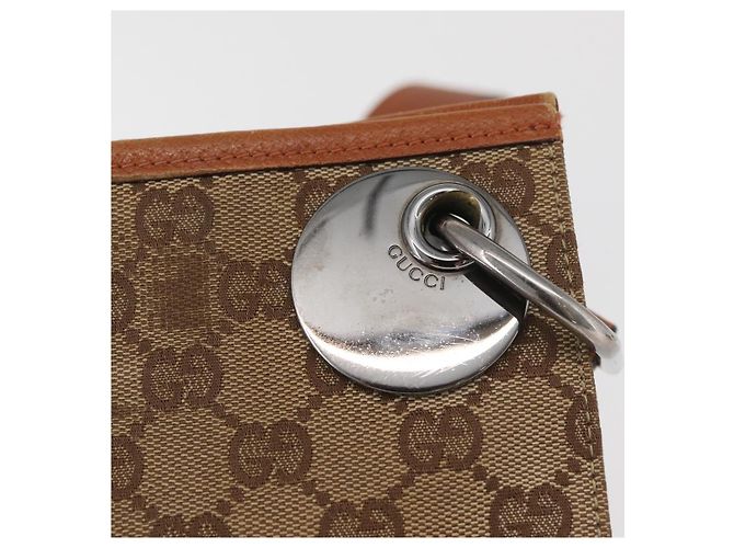 Borsa a Spalla GUCCI GG Canvas Beige Argento 120841 Auth BA13157 - vista 10