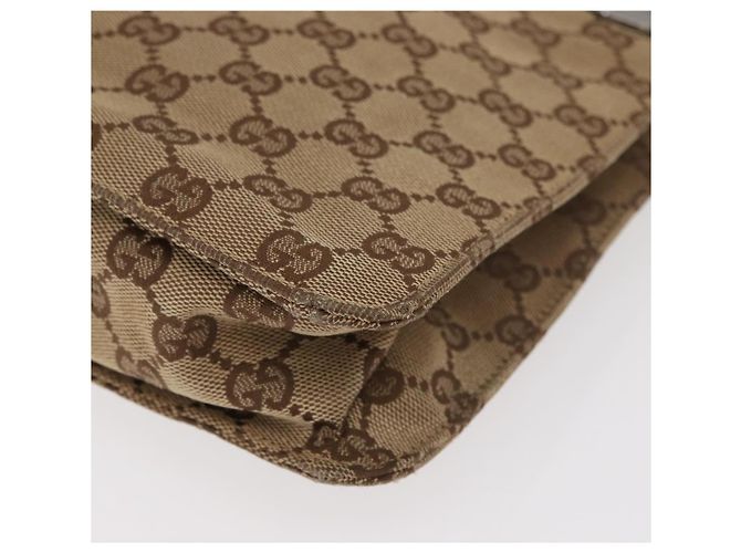 Borsa a Spalla GUCCI GG Canvas Beige Argento 120841 Auth BA13157 - vista 14