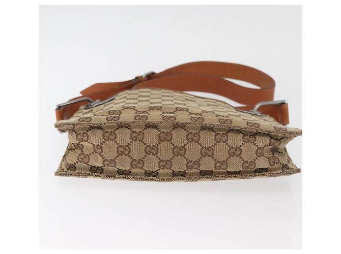 Borsa a Spalla GUCCI GG Canvas Beige Argento 120841 Auth BA13157 - vista 5