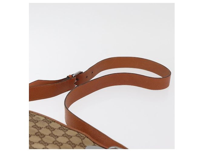Borsa a Spalla GUCCI GG Canvas Beige Argento 120841 Auth BA13157 - vista 8