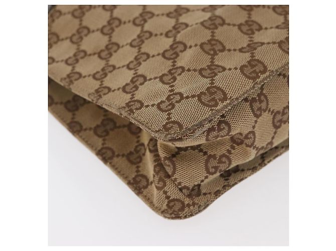 Borsa a Spalla GUCCI GG Canvas Beige Argento 120841 Auth BA13157 - vista 9