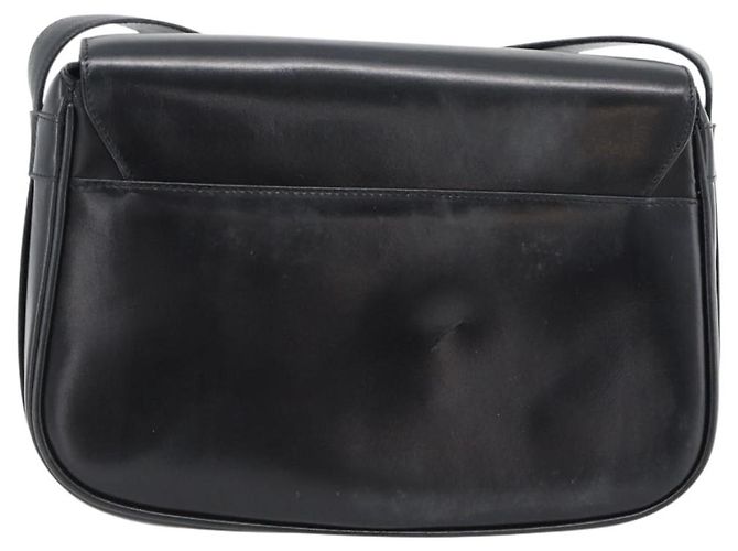 Céline CELINE Schultertasche aus Leder Schwarz Gold Auth 181762 Golden - Ansicht 2