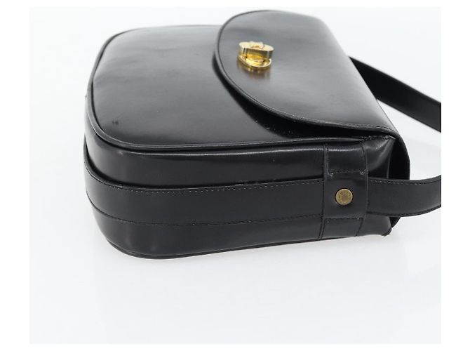 Céline CELINE Schultertasche aus Leder Schwarz Gold Auth 181762 Golden - Ansicht 4