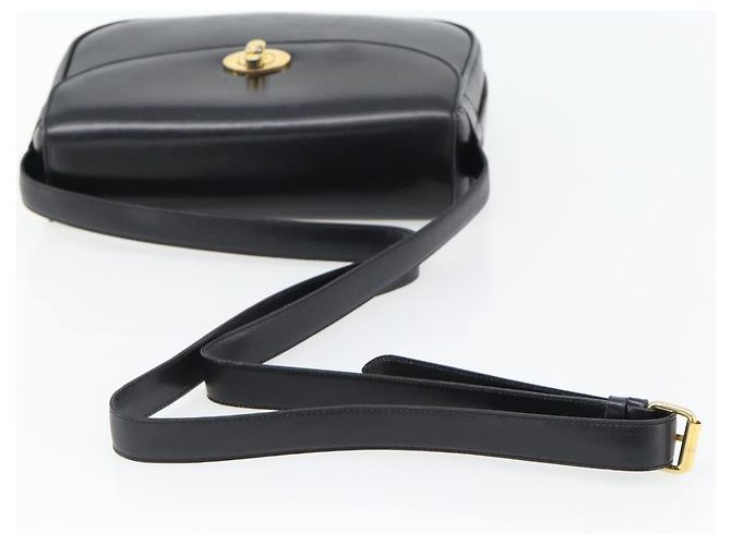 Céline CELINE Schultertasche aus Leder Schwarz Gold Auth 181762 Golden - Ansicht 7