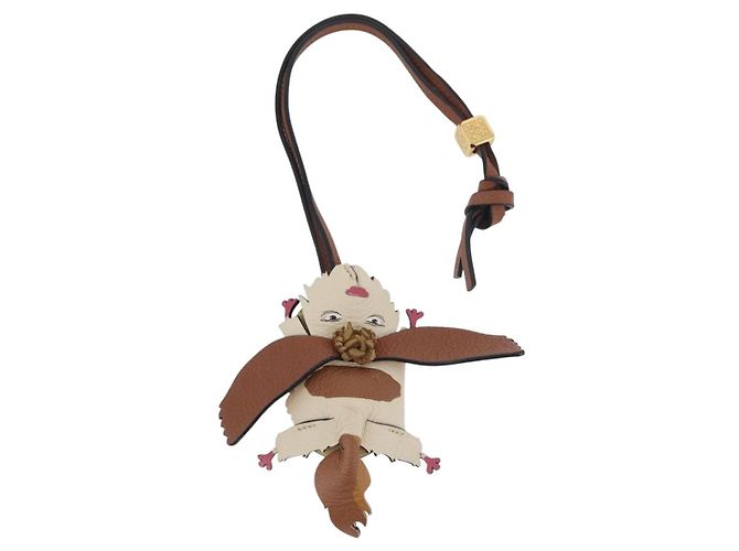 LOEWE Studio Ghibli Howl's Moving Castle Hin Charm Leather Beige Auth 167392SM - vista 13