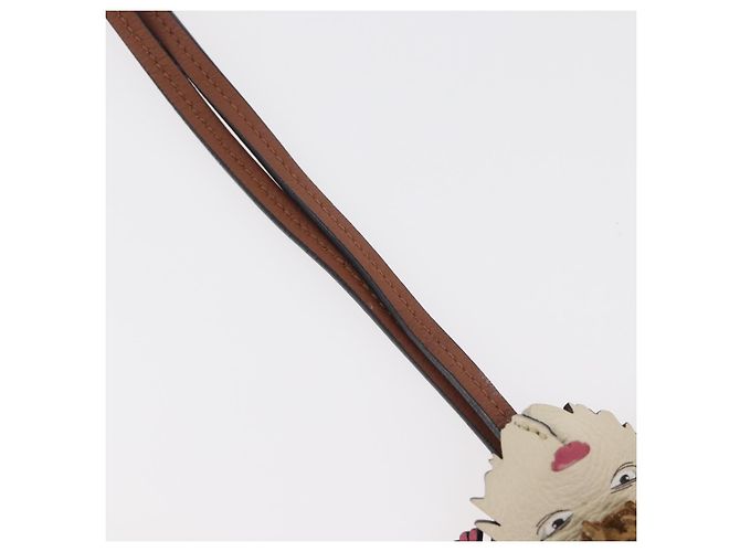 LOEWE Studio Ghibli Howl's Moving Castle Hin Charm Leather Beige Auth 167392SM - vista 3