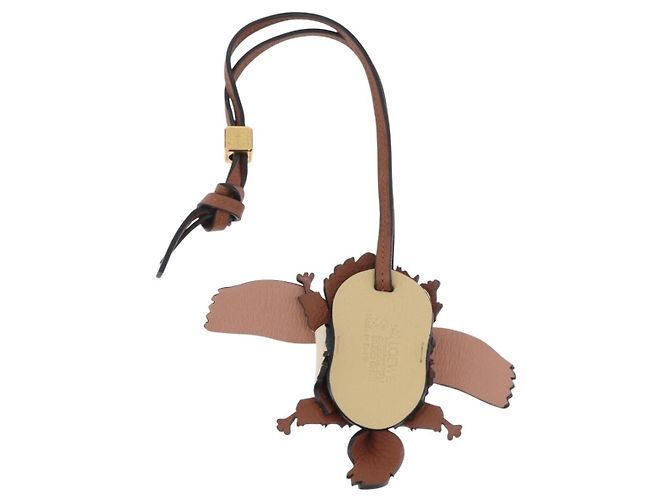 LOEWE Studio Ghibli Howl's Moving Castle Hin Charm Leather Beige Auth 167392SM - vista 6