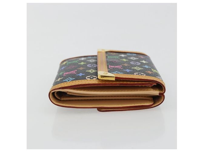 LOUIS VUITTON Portafoglio Banconote Carte di Credito Multicolor M92984 Auth 181677A Nero - vista 3