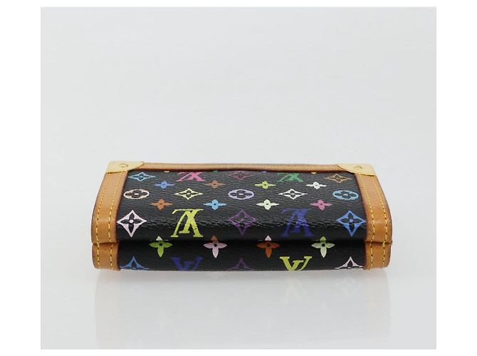 LOUIS VUITTON Portafoglio Banconote Carte di Credito Multicolor M92984 Auth 181677A Nero - vista 5