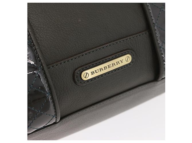 BURBERRY Tote Bag Leder Braun Gold Auth 182465 Golden - Ansicht 17