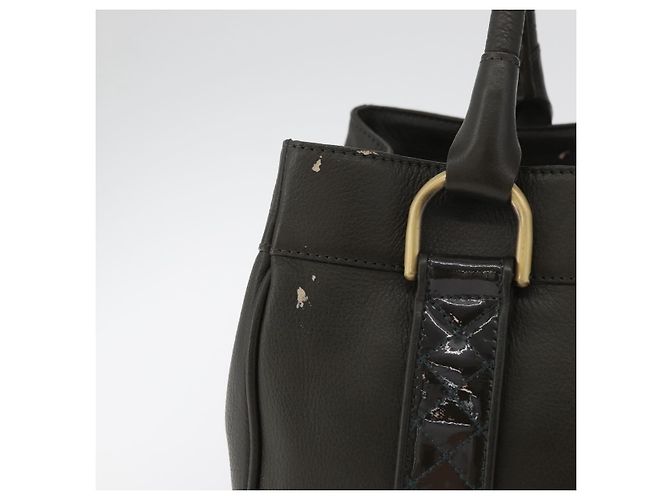 BURBERRY Tote Bag Leder Braun Gold Auth 182465 Golden - Ansicht 3
