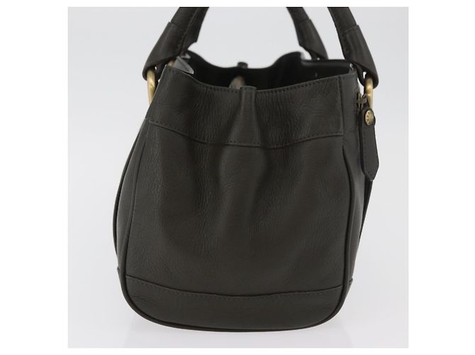 BURBERRY Tote Bag Leder Braun Gold Auth 182465 Golden - Ansicht 5