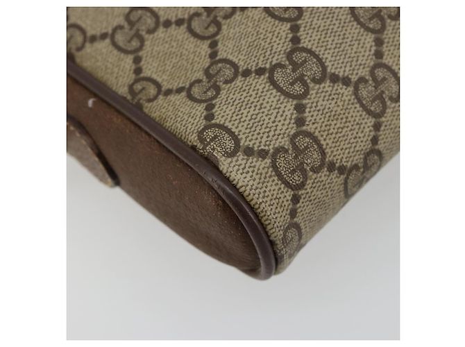 Borsa GUCCI GG Supreme Web Sherry Line in PVC Beige Oro 116 02 089 Auth 171261 D'oro - vista 15