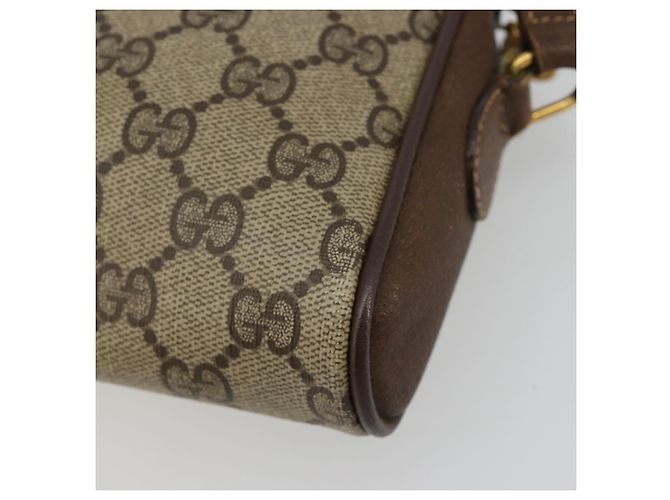 Borsa GUCCI GG Supreme Web Sherry Line in PVC Beige Oro 116 02 089 Auth 171261 D'oro - vista 16