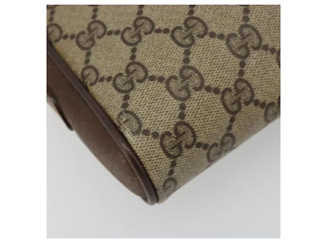 Borsa GUCCI GG Supreme Web Sherry Line in PVC Beige Oro 116 02 089 Auth 171261 D'oro - vista 17