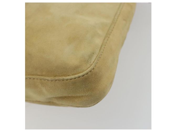 Borsa a tracolla FENDI Mamma Baguette in scamosciato beige e oro Auth 182030V D'oro - vista 15