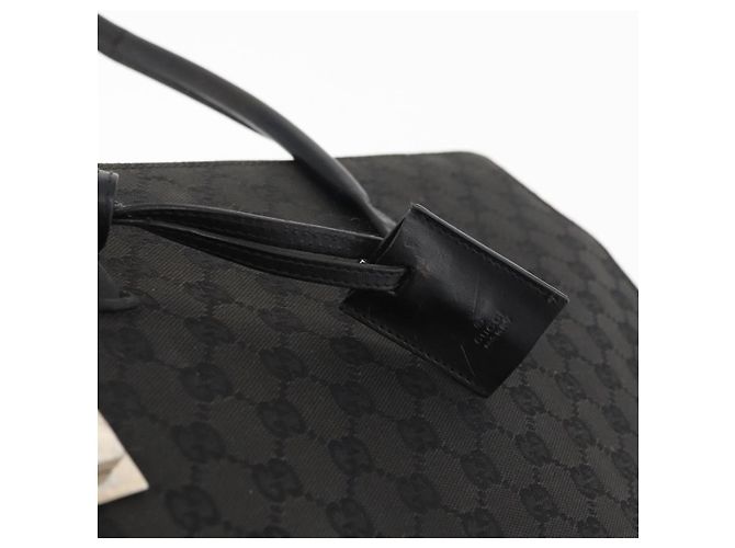 Borsa GUCCI GG Canvas Nera Argento Auth 181578 Nero - vista 18