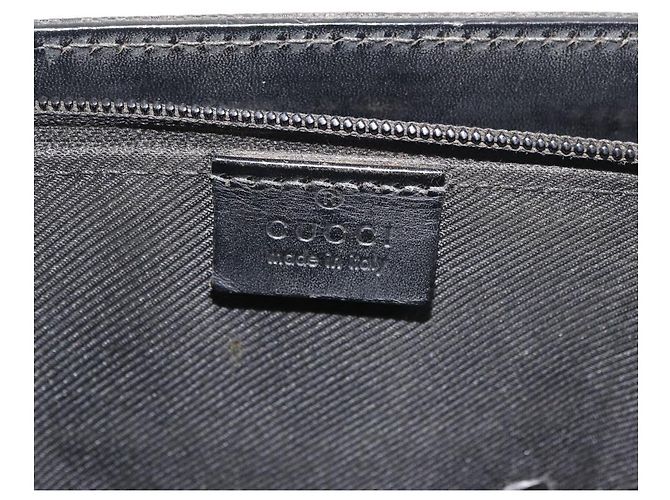 Borsa GUCCI GG Canvas Nera Argento Auth 181578 Nero - vista 19