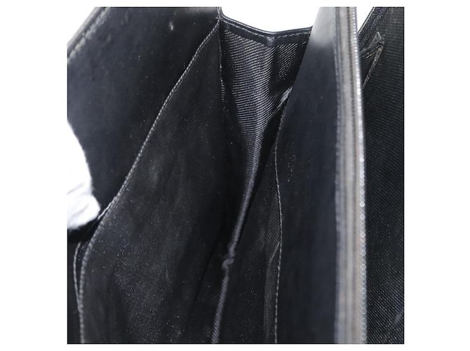 Borsa GUCCI GG Canvas Nera Argento Auth 181578 Nero - vista 24