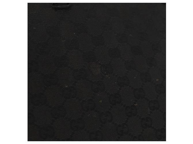 Borsa GUCCI GG Canvas Nera Argento Auth 181578 Nero - vista 3