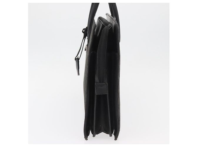 Borsa GUCCI GG Canvas Nera Argento Auth 181578 Nero - vista 4