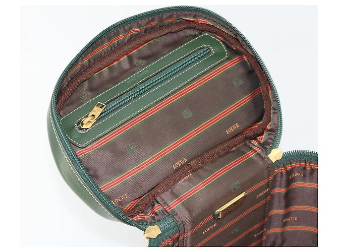 Borsa LOEWE Velazquez in scamosciato verde e oro Auth ka4554A D'oro - vista 10