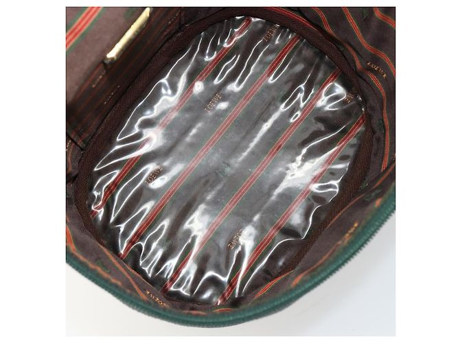 Borsa LOEWE Velazquez in scamosciato verde e oro Auth ka4554A D'oro - vista 12