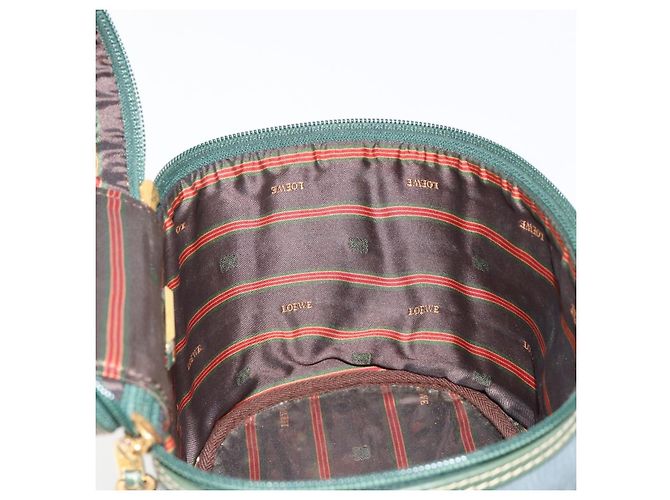 Borsa LOEWE Velazquez in scamosciato verde e oro Auth ka4554A D'oro - vista 18