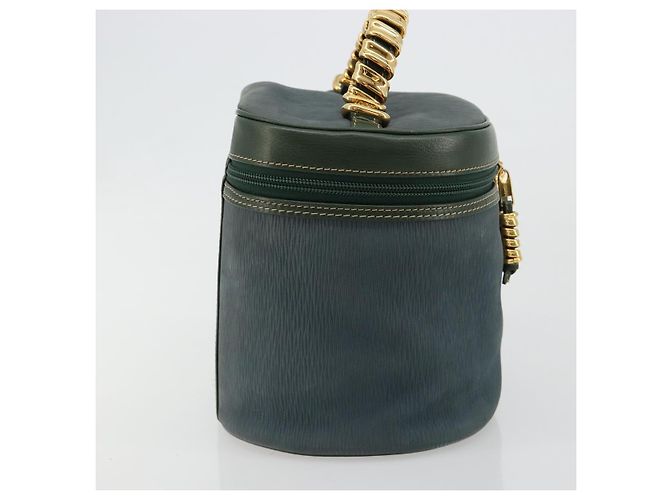 Borsa LOEWE Velazquez in scamosciato verde e oro Auth ka4554A D'oro - vista 4