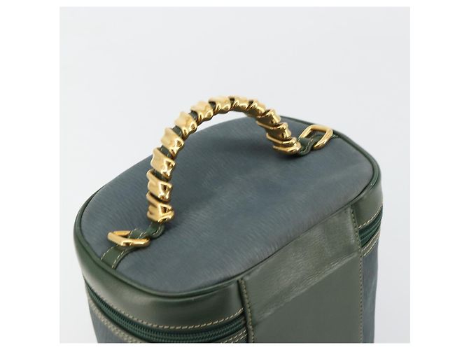 Borsa LOEWE Velazquez in scamosciato verde e oro Auth ka4554A D'oro - vista 6