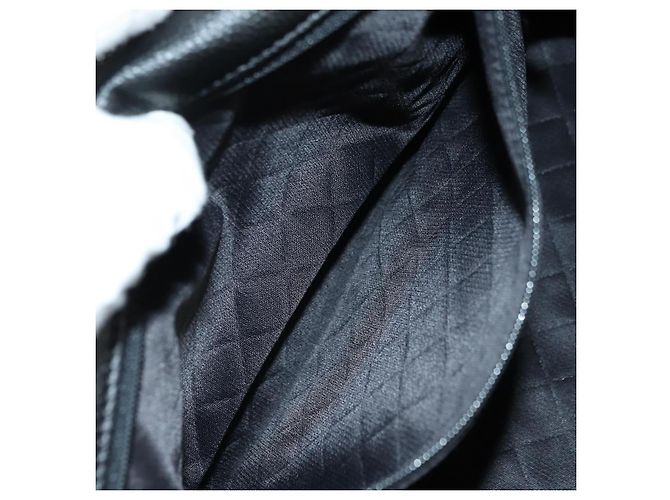Borsa a Spalla CHANEL Airline Chain Tweed 2way Nera Argento CC Auth 181416SM Nero - vista 31