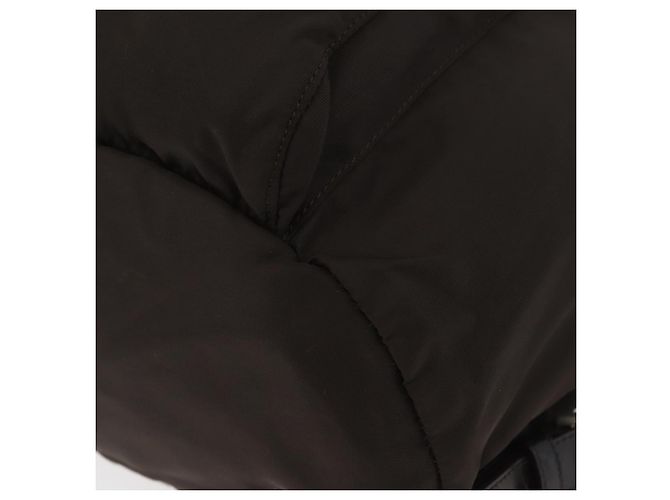 Zaino PRADA Nylon Marrone Argento Auth 180200 - vista 17