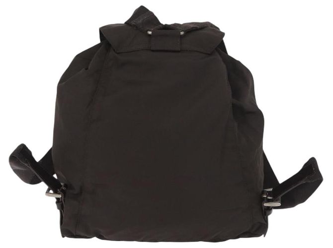 Zaino PRADA Nylon Marrone Argento Auth 180200 - vista 2