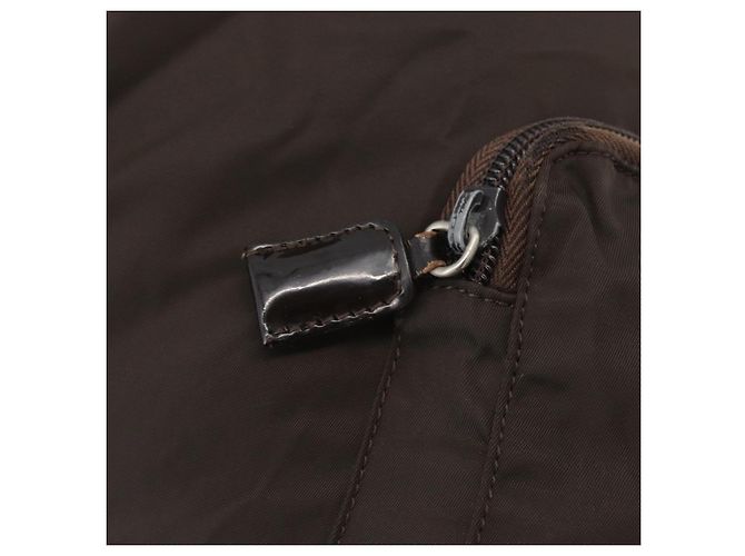 Zaino PRADA Nylon Marrone Argento Auth 180200 - vista 22