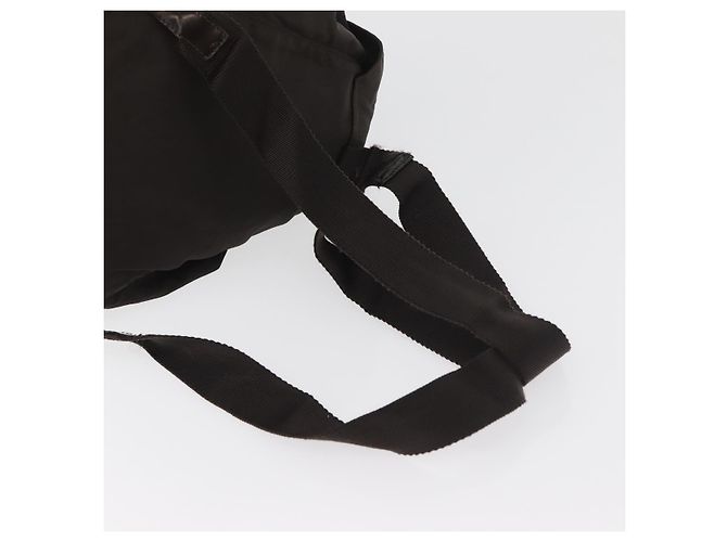 Zaino PRADA Nylon Marrone Argento Auth 180200 - vista 8