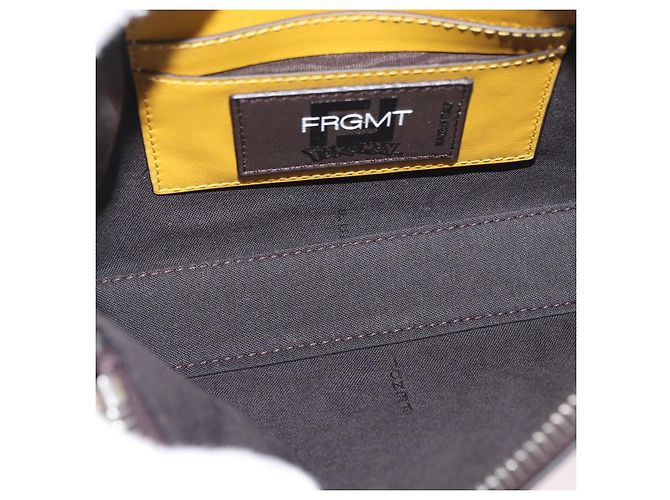 FENDI x FRGMT x POKMON Borsa Dragonfly in tela Zucca Nero Marrone Auth 167378SM - vista 10