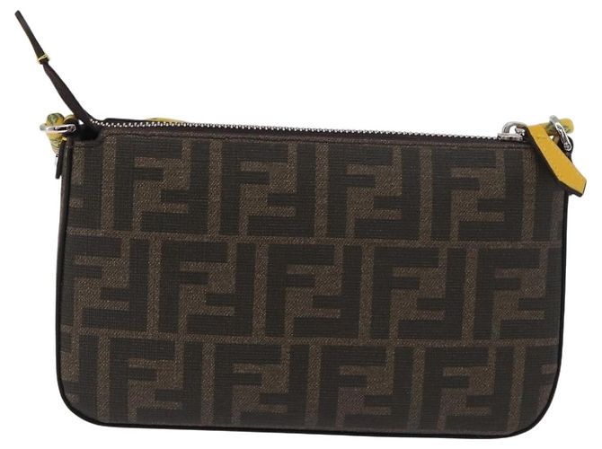 FENDI x FRGMT x POKMON Borsa Dragonfly in tela Zucca Nero Marrone Auth 167378SM - vista 2