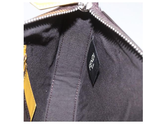 FENDI x FRGMT x POKMON Borsa Dragonfly in tela Zucca Nero Marrone Auth 167378SM - vista 20