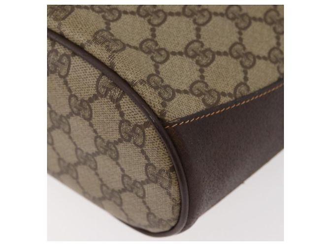 GUCCI GG Supreme Web Sherry Line Borsa in PVC Beige Oro 40 02 081 Auth bs35338 D'oro - vista 14