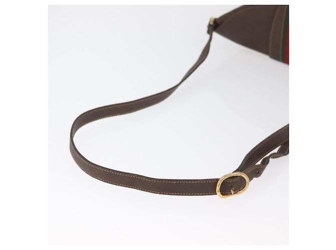 GUCCI GG Supreme Web Sherry Line Borsa in PVC Beige Oro 40 02 081 Auth bs35338 D'oro - vista 7