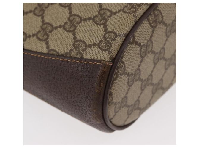 GUCCI GG Supreme Web Sherry Line Borsa in PVC Beige Oro 40 02 081 Auth bs35338 D'oro - vista 9